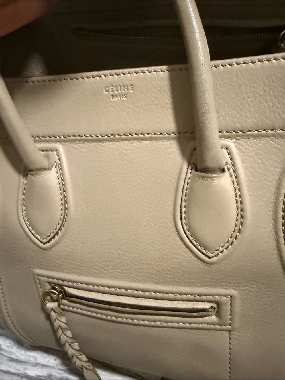 Celine Phantom Luggage Tote – Taupe/Beige Leather - Picture 6 of 11